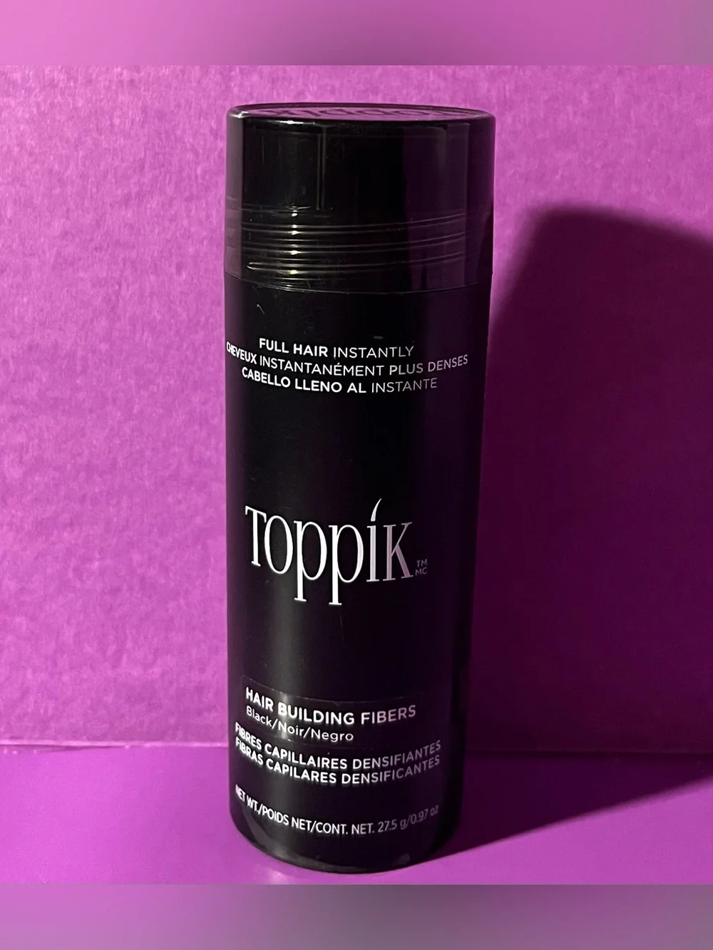 TOPPIK - Black Hair Building Fibers - Instant Hair Thickening - UNISEX